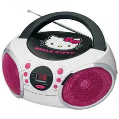 Hello Kitty Portable Stereo CD Boombox with AM/FM Radio Speaker