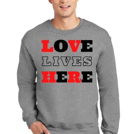 Uniquely You Unisex Apparel, Love Lives Here Christian Inspiration
