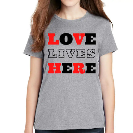 Uniquely You Unisex Apparel, Love Lives Here Christian Inspiration
