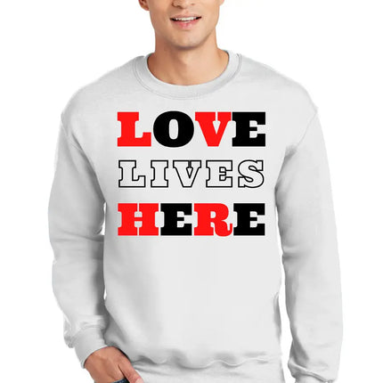 Uniquely You Unisex Apparel, Love Lives Here Christian Inspiration