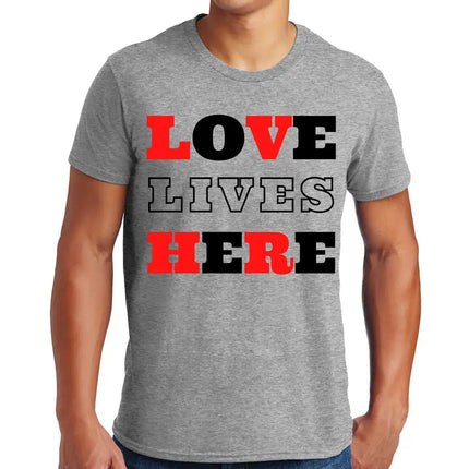 Uniquely You Unisex Apparel, Love Lives Here Christian Inspiration