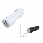 5 Watt 1 Amp Dual USB Car Charger-White