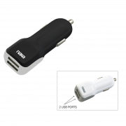 10 Watt 2.1 Amp Dual USB Car Charger-BLACK