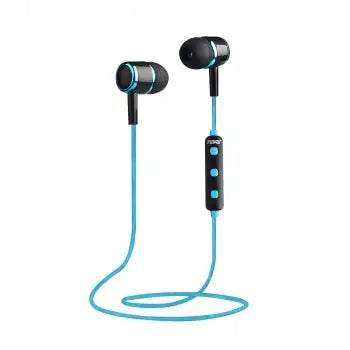 Naxa NE-950 Bluetooth Isolation Earphones with Microphone &amp; Remote - Blue/Black - Vickie Lynn's