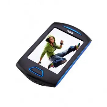 Reproductor multimedia portátil Naxa con pantalla táctil de 2,8", reproductor de MP3 con memoria flash incorporada de 4 GB, color azul