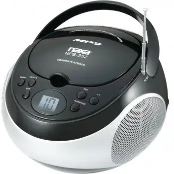 Naxa Reproductor MP3/CD Portátil con Radio Estéreo AM/FM - Negro