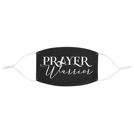 Prayer Warrior Black And White Graphic Text Fabric Face Mask
