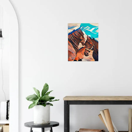 Wall Art Decor, Three Horses Nature Wildlife Poster for Any Room