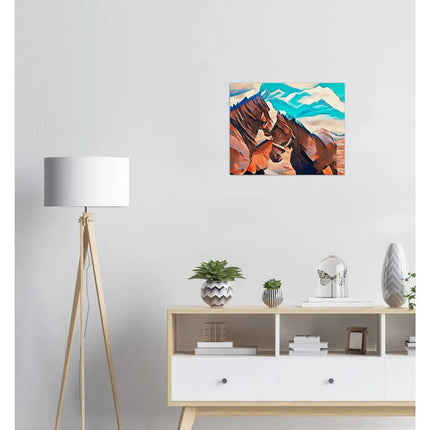 Wall Art Decor, Three Horses Nature Wildlife Poster for Any Room