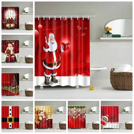 Lighted Christmas Shower Curtain