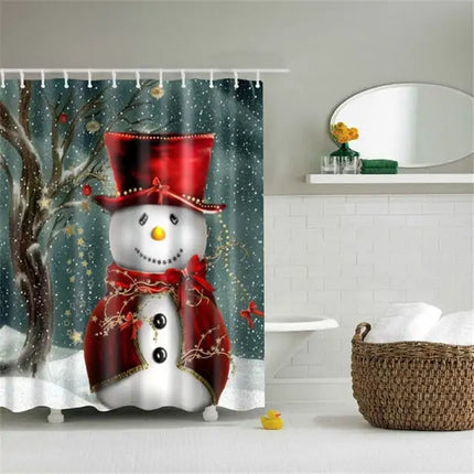 Lighted Christmas Shower Curtain