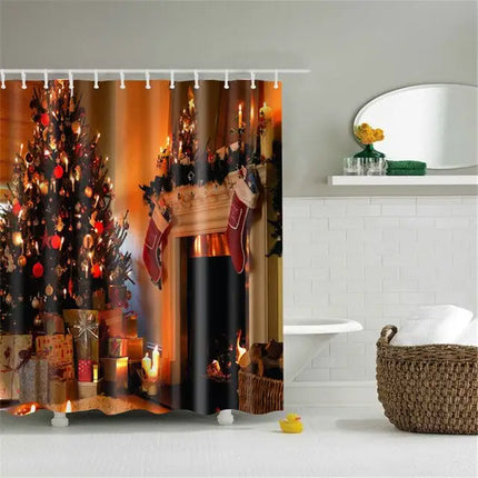 Lighted Christmas Shower Curtain