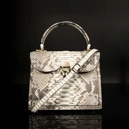 Women's snakeskin handbag