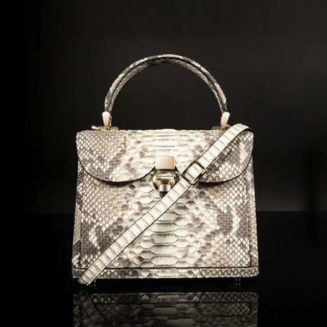 Women's snakeskin handbag