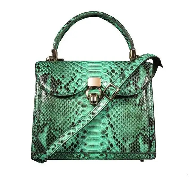 Women's snakeskin handbag