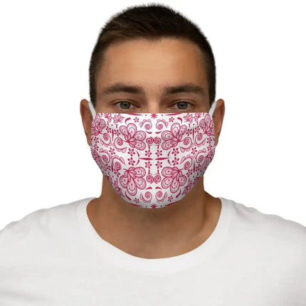 Red Lace Style Snug-Fit Face Mask