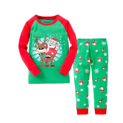 Children's Pure Cotton Long-Sleeved Trousers Loungewear Set