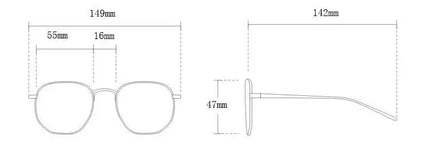 New! Mens Square Simple Sunglasses
