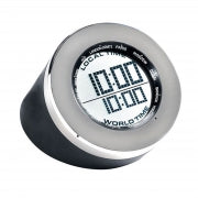 Seth Thomas World Time Multifunction Clock in Black and Silver