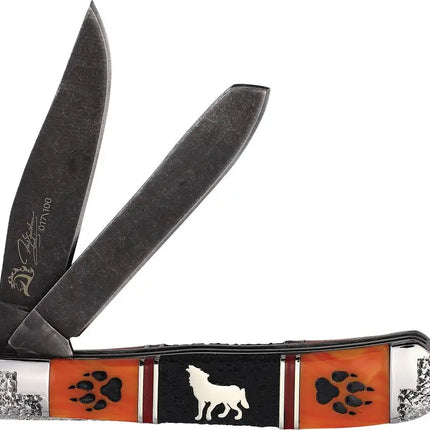 Yellowhorse Wolftrax Trapper Pocket Knife