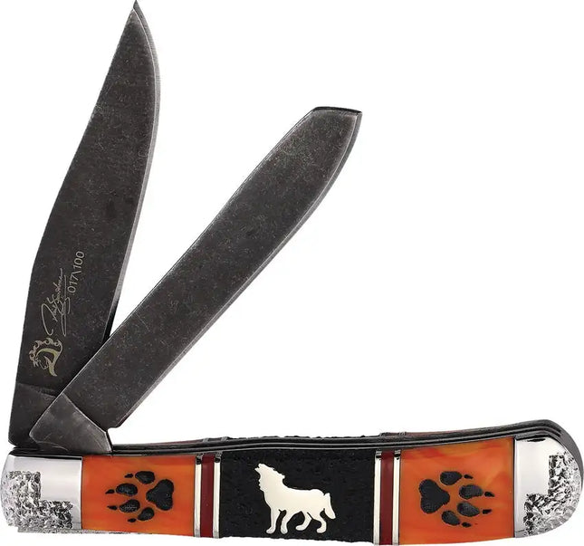 Yellowhorse Wolftrax Trapper Pocket Knife