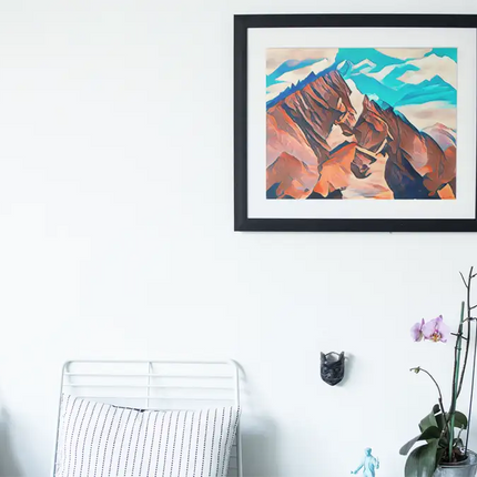 Wall Art Decor, Three Horses Nature Wildlife Poster for Any Room