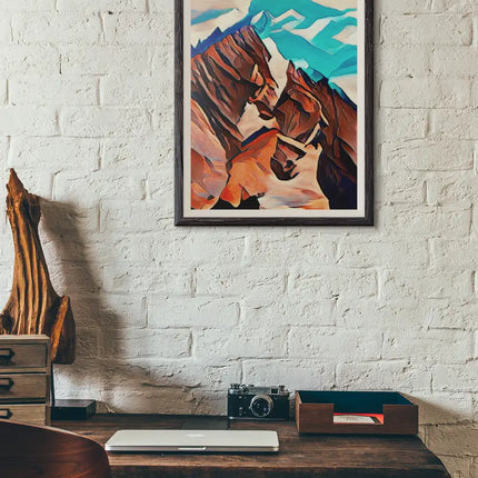 Wall Art Decor, Three Horses Nature Wildlife Poster for Any Room