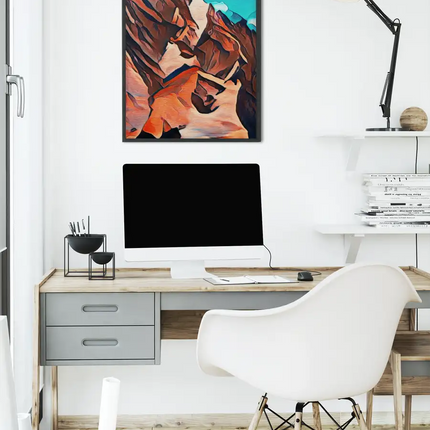 Wall Art Decor, Three Horses Nature Wildlife Poster for Any Room