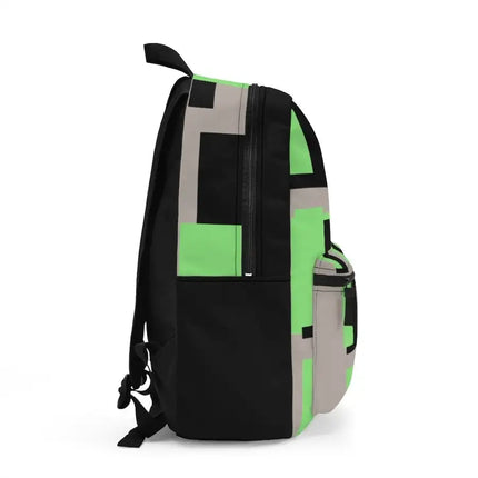 Uniquely You Backpack - Green and Grey Colorblock School/Work Travel Backsack