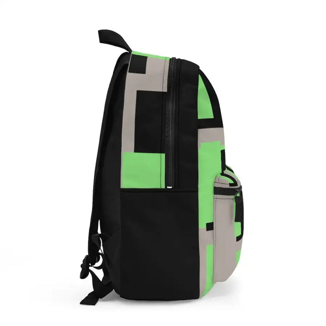 Uniquely You Backpack - Green and Grey Colorblock School/Work Travel Backsack