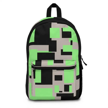 Uniquely You Backpack - Green and Grey Colorblock School/Work Travel Backsack