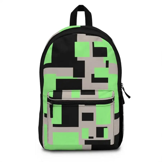 Uniquely You Backpack - Green and Grey Colorblock School/Work Travel Backsack