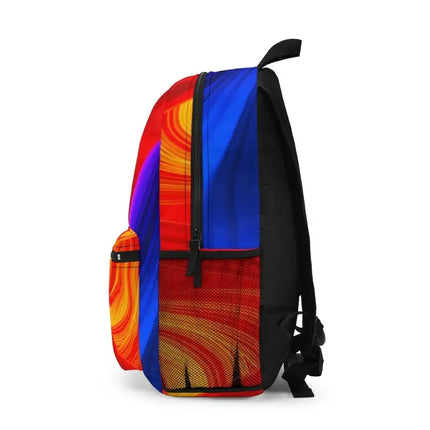 Uniquely You Backpack - Red Multicolor Swirl School/Work Travel Backsack