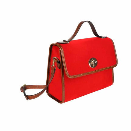 Uniquely You Canvas Bag  / Red   (Brown Strap)