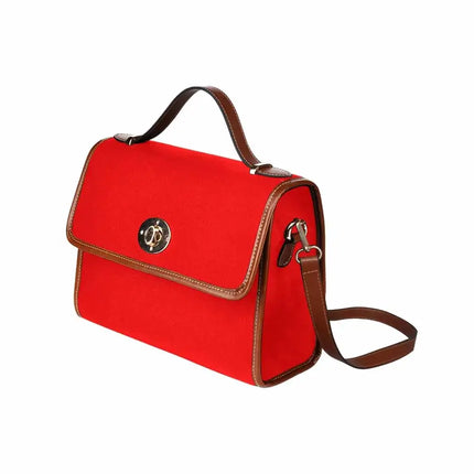 Uniquely You Canvas Bag  / Red   (Brown Strap)