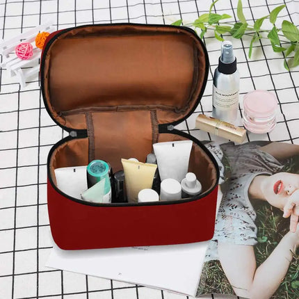 Uniquely You Cosmetic Bag,  Maroon Red  Travel Case