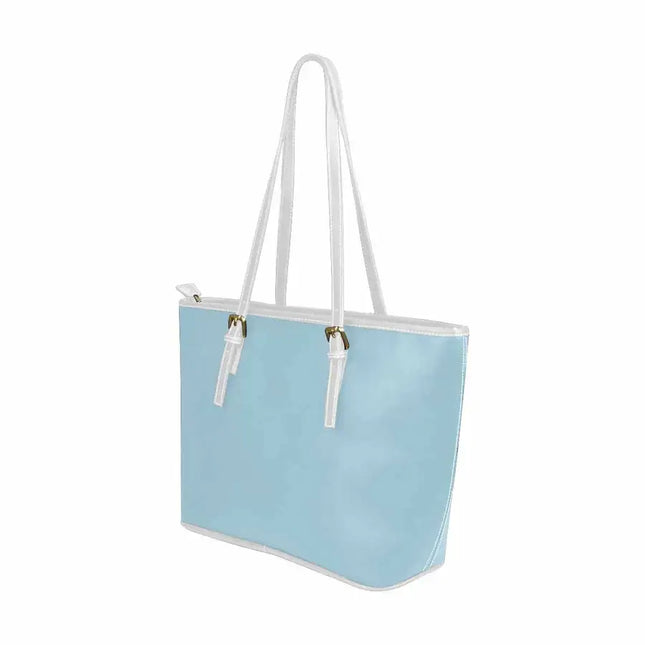 Uniquely You Azul Claro - Bolso Tote Grande de Piel con Cremallera