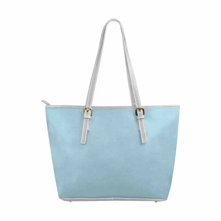 Uniquely You Azul Claro - Bolso Tote Grande de Piel con Cremallera