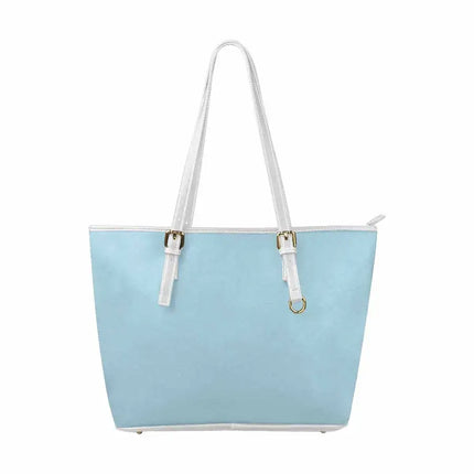 Uniquely You Azul Claro - Bolso Tote Grande de Piel con Cremallera