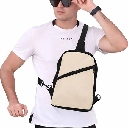 Uniquely You Mens Crossbody Chest Bag / Champagne Beige