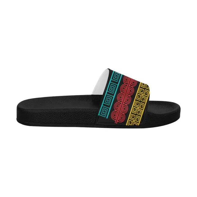 Sandalias para hombre Uniquely You, estampado geométrico africano 