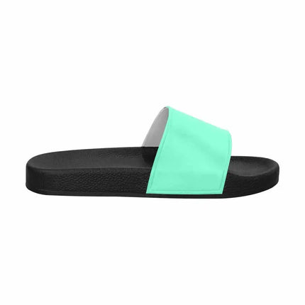 Uniquely You Mens Slide Sandals /   Aquamarine Flip-Flops