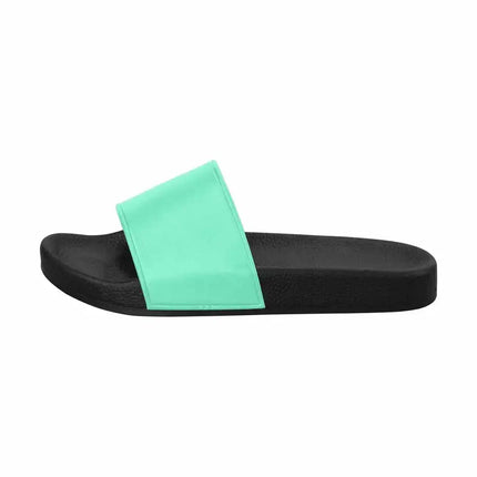 Uniquely You Mens Slide Sandals /   Aquamarine Flip-Flops