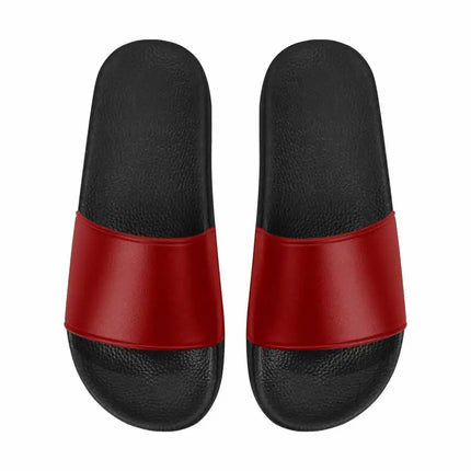 Uniquely You Mens Slide Sandals /   Maroon Red Flip-Flops