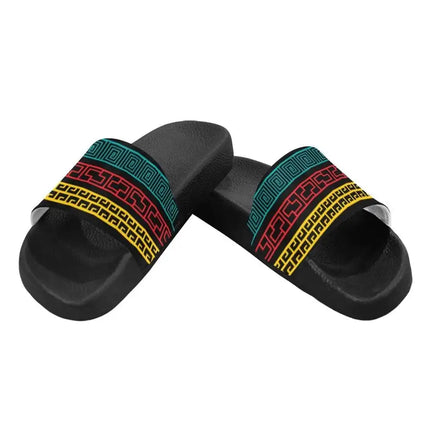 Uniquely You Mens Slide Sandals / Multicolor Print