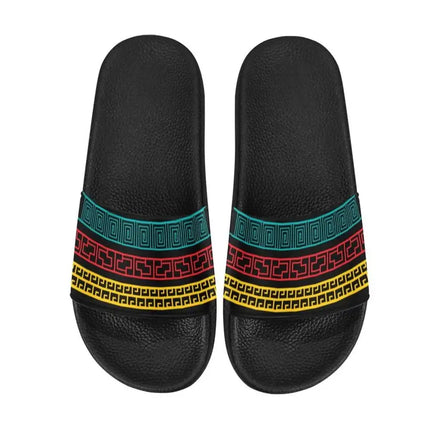 Uniquely You Mens Slide Sandals / Multicolor Print