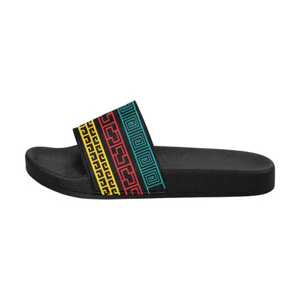 Uniquely You Mens Slide Sandals / Multicolor Print