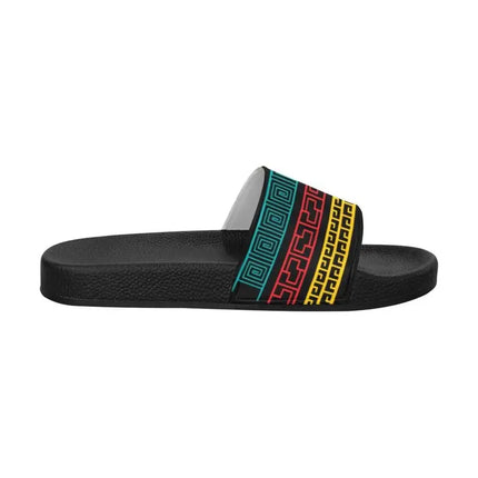 Uniquely You Mens Slide Sandals / Multicolor Print