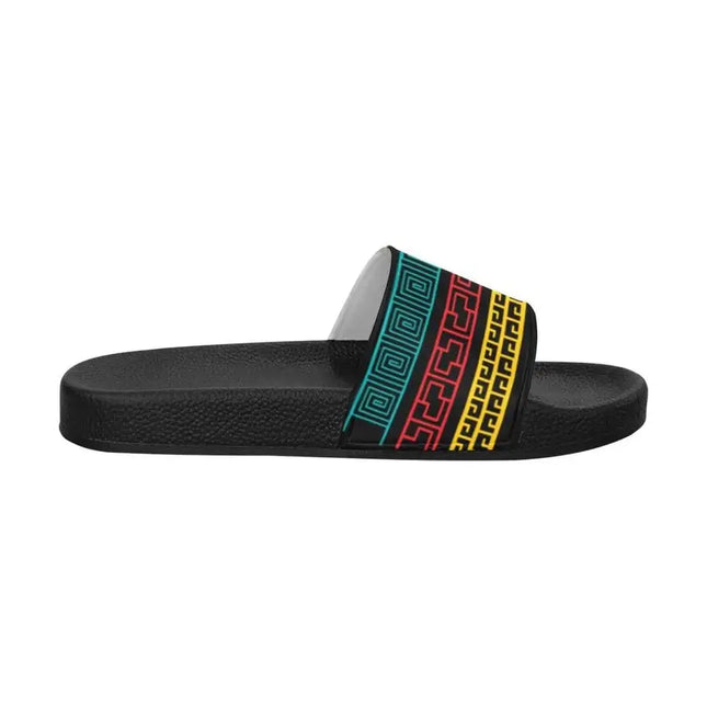 Uniquely You Mens Slide Sandals / Multicolor Print