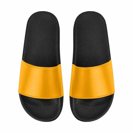 Uniquely You Mens Slide Sandals /   Orange Flip-Flops